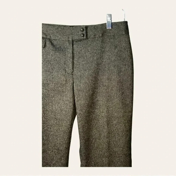 0193W. ANTONIO MELANI TROUSERS BROWN‎ AND GOLD IN COLOR SIZE 6 ZIPPER/BUTTON - Picture 2 of 9